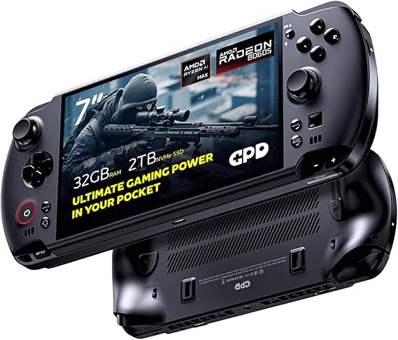 GPD Win 5 Handheld Gaming PC | AMD Ryzen AI Max+ Ryzen 395 | 32GB LPDDR5X RAM, 2TB SSD | Radeon 8060S Graphics | Portable PC for AAA Gaming and Emulation
