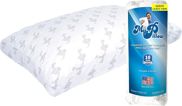 MyPillow Bedding Bed Pillows for Sleeping Queen Size, Gusseted for Back, Stomach or Side Sleepers - My Pillow Premium Pillow [Queen, Least Firm]
