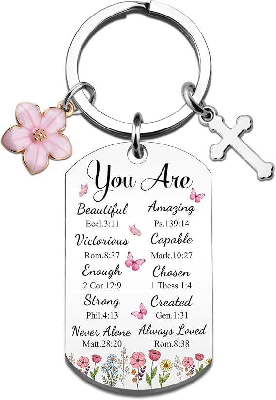 Inspirational Christian Gifts for Women Christian Keychain for Teen Girls
