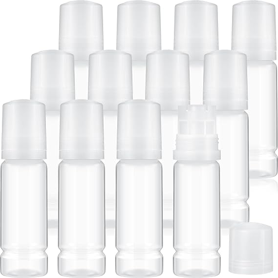 Zubebe 12 Pieces 70ml Empty Ink Refill Bottles Universal Empty Ink Bottles