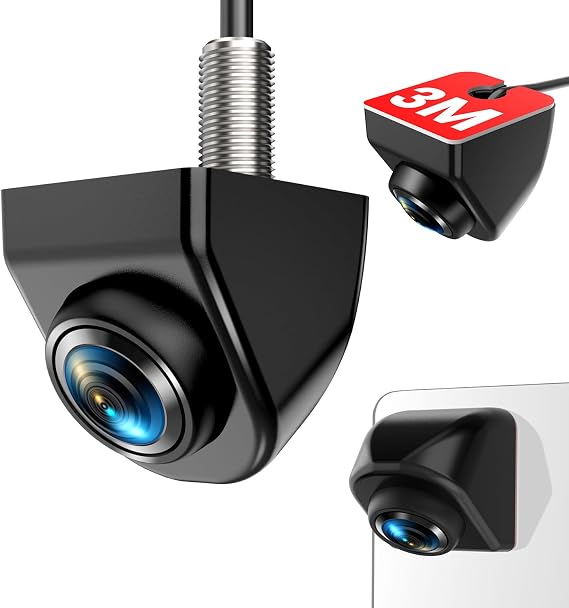 AUTO-VOX 180 Front/Backup Camera, OEM Mini Style, Screw-Free Easy Install, Side/Rear View Camera, IP69K Waterproof & 0.1Lux Low Light Back Up Camera for SUV/Pickup Truck/RV/Van/Camper/Car