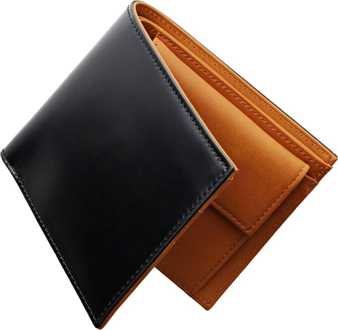 Sankyo Shokai Cordovan Bifold Wallet with Coin Purse, Men's, Made in Japan