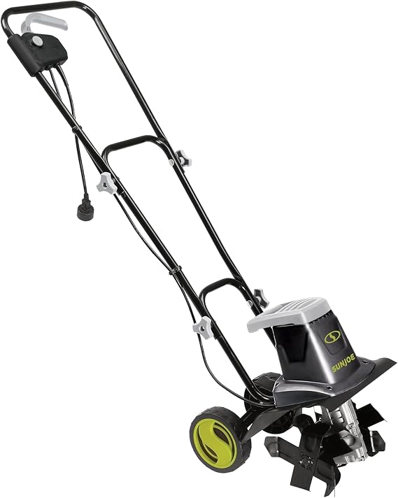 Sun Joe Electric Garden Tiller and Cultivator, 3-Position Height, TJ602E