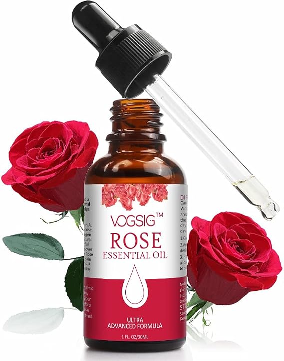 Rose Essential Oil 30ml - Aromatherapy, Skin Moisturizing, Anti-Aging, Reduce Pigmentation, Quickly Absorbed
