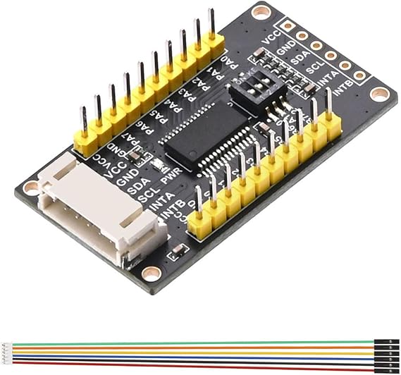 MCP23017 IO Expander Board, I2C Interface 16 GPIO Expansion Module for Raspberry Pi Arduino STM32, with Demo Code