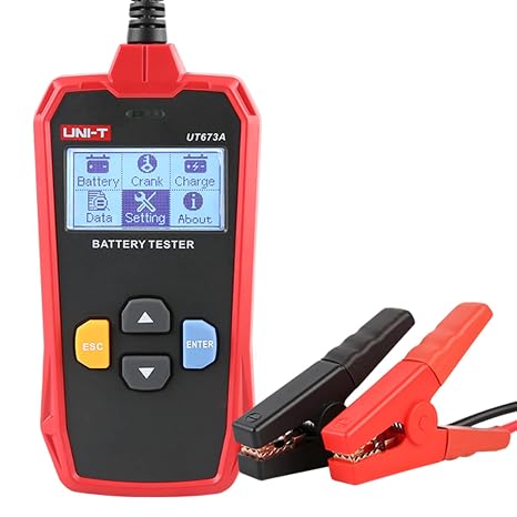 Car Battery Tester Analyzer12V,Load Tester,AGM Battery Measurement,Car,Motorcycle,Truck,Marine Charging System Test,40-2000 CCA,UT673A