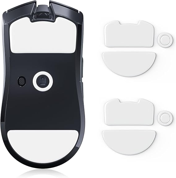 2 Pack ICE V2 Gaming Mouse Skates for Razer Viper V4 Pro, White