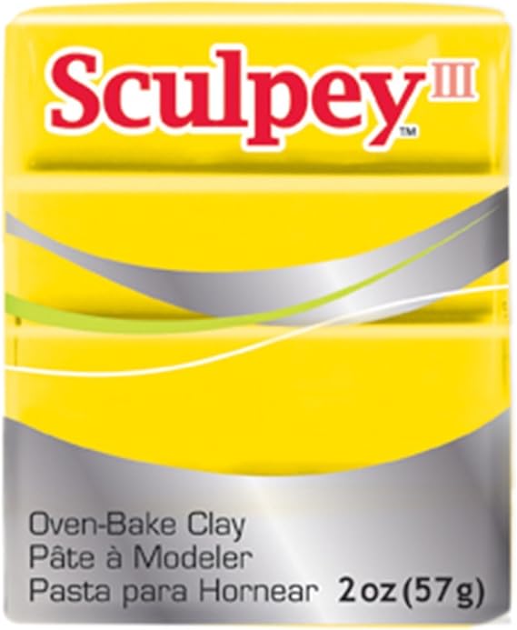 Polyform Sculpey III Polymer Clay 2 Oz: Yellow