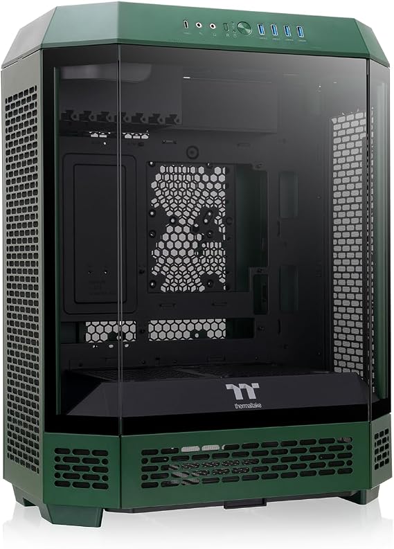 Thermaltake The Tower 600 Racing Green 3 Sided Tempered Glass Panel Octagon Style Mid Tower ATX PC Case CA-1Z1-00MCWN-00 CS9171