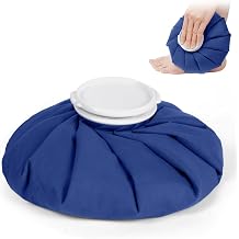 AOOWU Ice Bag for Injuries, Ice Pack for Reusable, Ice Bag Hot Water Bag for Hot &amp; Cold Therapy and Pain Relief with Cover, First Aid Therapy Pack Relief Sport Injuries, No-Leak Breathable Ice Bag 9"