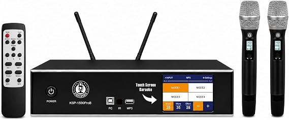 Singtronic KSP-1500ProB Professional 4 in 1 Digital 2500W Karaoke Amplifier W/Unlimited YouTube Songs by iPhone & Tablets