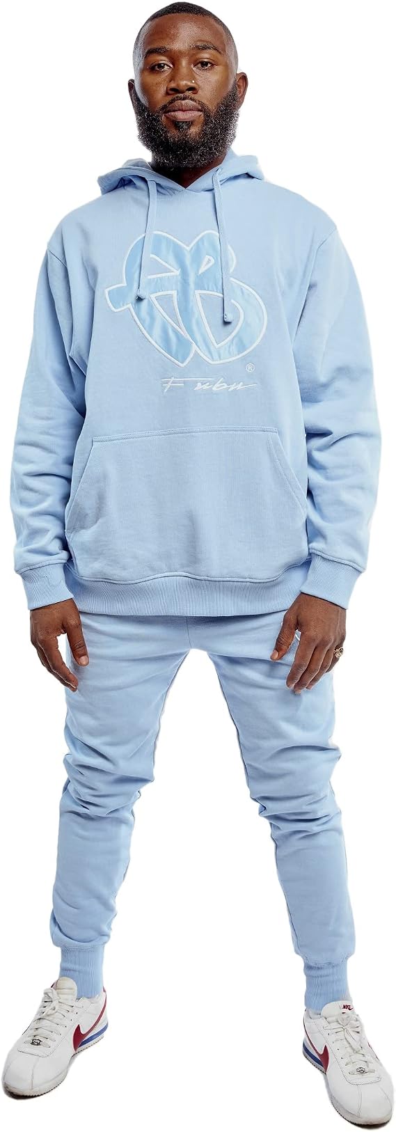 Fubu Classic FB Logo Jogger, Carolina Blue, Medium