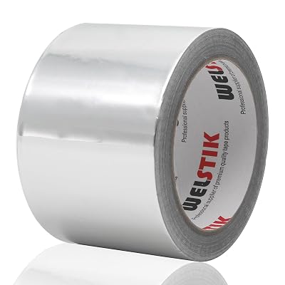 WELSTIK Professional Grade Aluminum Foil Tape 3.9mil Thick for HVAC, Sealing & Patching Hot & Cold Air Ducts,HVAC, Pipe, Air Ducts3 Inch72mm by 40 Feet