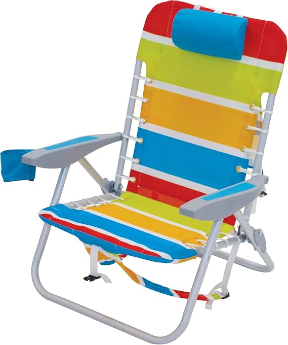 Rio Brands ASC529 4-Position Backpack Lace-Up Suspension Folding Beach Chair