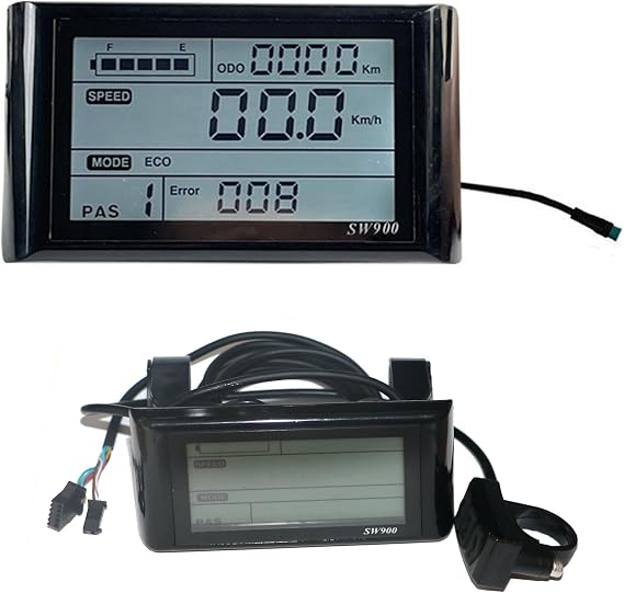 Ebike LCD Display 36V 48V Electric Bicycle Control Panel Display Meter for Electric Bike Cycling Computer Suitable for E-Bike Scooter Modification Upgrade