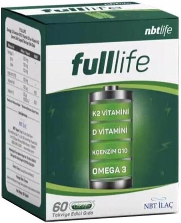 NBT Life Fulllife 60 Kapsül, K2 Vitamini, D 3 Vitamini, Koenzim Q10, Omega 3