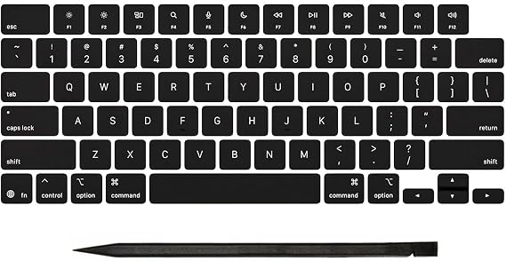 Replacement Keyboard keycap Keycaps Keys for MacBook Air & Pro/Max 13'' 14'' 15'' 16'' M4 M5 A3240 A3241 A3185 A3186 A3401 A3403 A3112 A3434 2024-2026 (Black)