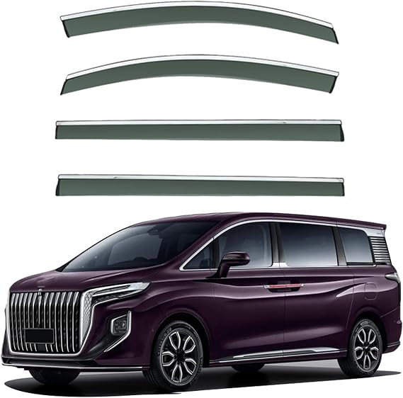 Window Visor Rain Guard Wind Deflector for Hongqi HQ9 MK1 2023-2026,Wind Sun Rain Guard Vent Deflector, Vent Window Visors-4PCS