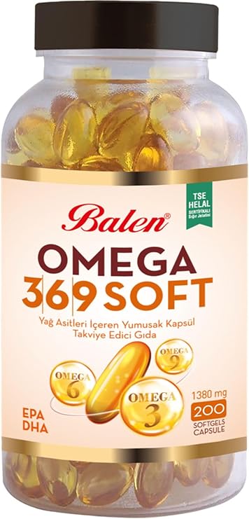 Balen Omega 3, 6, 9 Yumusak Yag Asitleri Yumusak Kapsül 1 Adet