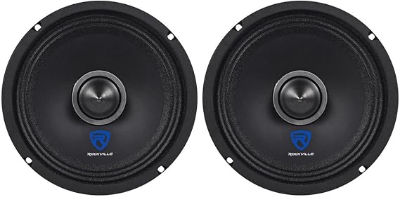 Rockville RXM68 6.5" Car Mid-Bass/Midrange Speaker with Bullet, 2-Pack
