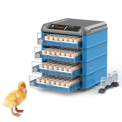 Automatic Egg Incubator for 192/232/256/300/392/500 Eggs Automatic Egg Turner, Temperature & Humidity Control(232)