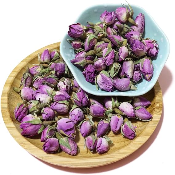 Dried Rose Buds Bulk Natural Dry Rose Buds for Tea, Crafts, Cake Decoration - 7oz (200g)