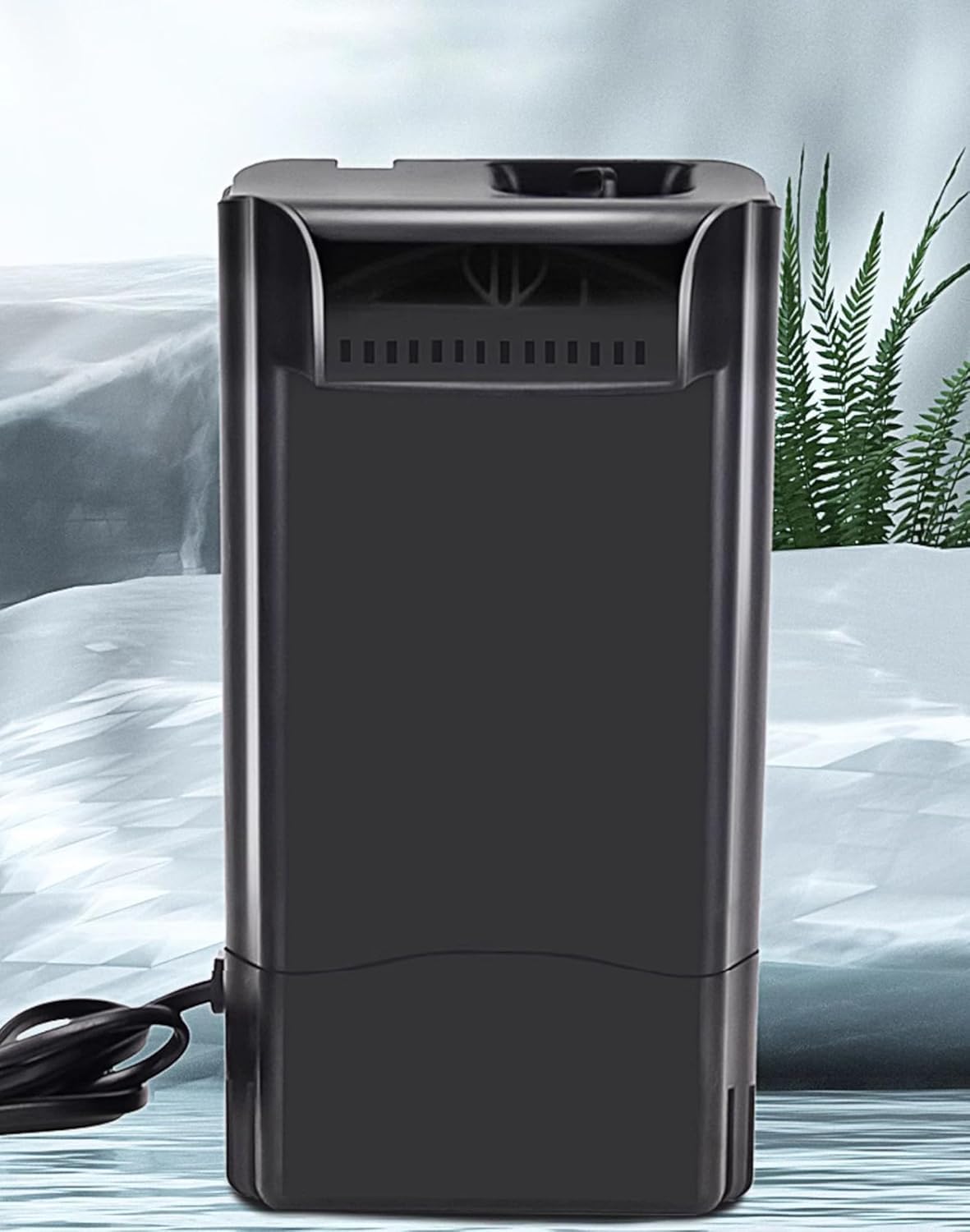 PUEUTU Upgraded Turtle Tank Filter Aquarium Filter Ultra-Silent Internal Waterfall Filter Low Water Level 30-75 Gal Adjustable for Freshwater Saltwater Reptile Shrimp Frog 16W Turtle Filter