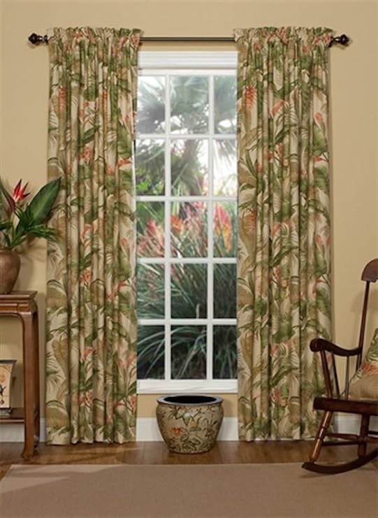 Thomasville La Selva Natural Rod Pocket Curtain Pair