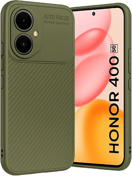 Honor 400 İle Uyumlu Kılıf Negro Karbon Desen Silikon (haki)