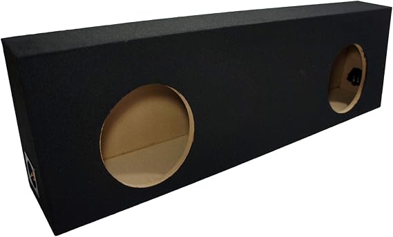 Dual 10" Regular Cab Truck Sub Box Subwoofer Enclosure 5/8" MDF Black - ASC | Behind-Seat Fit for Standard Pickups, Twin 10 Inch Driver Cabinet, Dense Wood Build, Deep Bass Upgrade, Easy Install