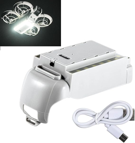 Landing Gear with Rechargeable LED Lights for DJI Neo Drone Battery Protection Case Cover Chassis Illuminated Extended Legs 2-in-1 Heightening Bracket Kickstand