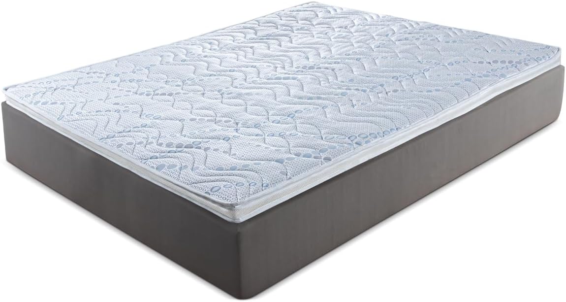 Blue Moon Bed - Topper 2.5 - Refreshing Cold and Organic Cotton Cover - Visco Bed Pad (120x200)