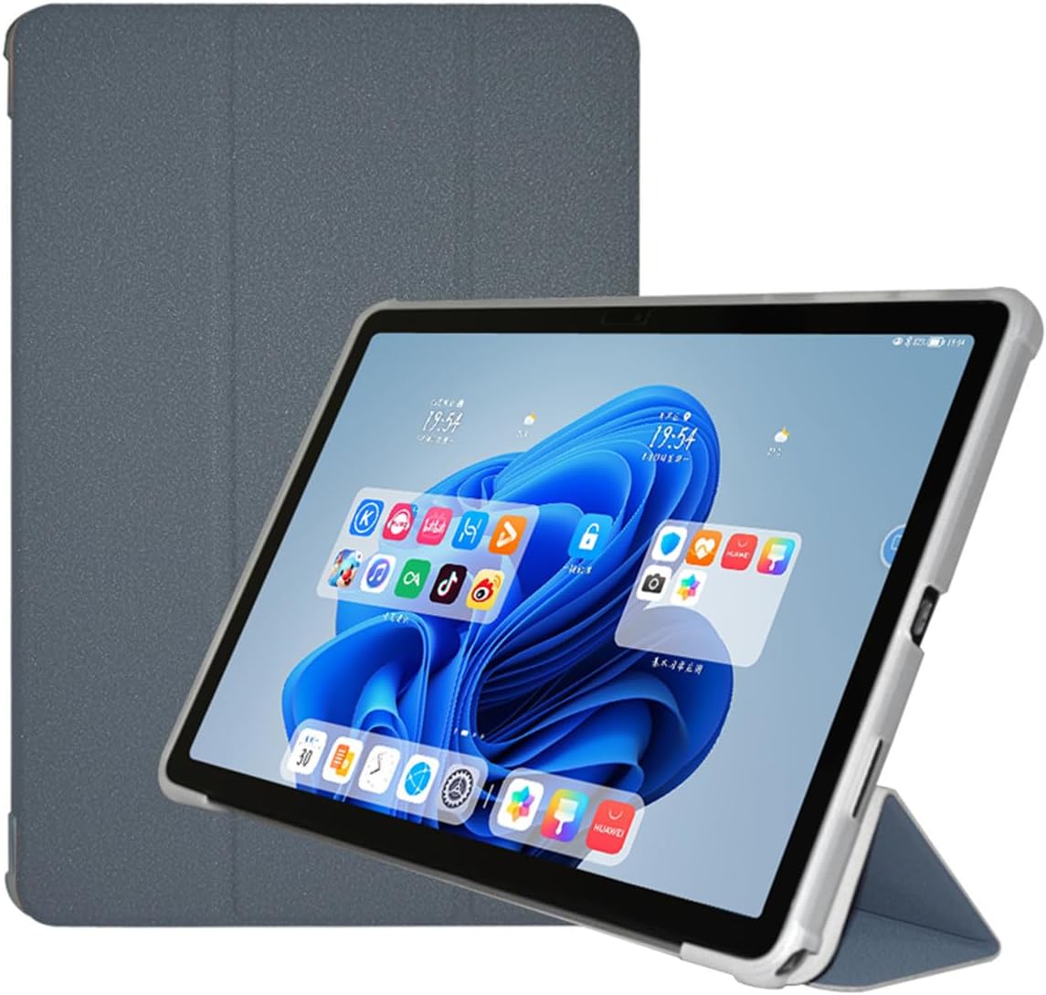 Folio Stand Case for TECLAST P50 / P50S / DOOGEE U11 Pro Tablet 11", PU Leather Slim Multi-Viewing Angles Cover with ODEA A11 Function Hard Back Shell Protective Sleeve (Gray)
