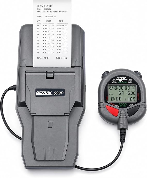 ULTRAK 599 Set 499 Stopwatch Detachable Printer 2000 Lap Memory Speed Timer