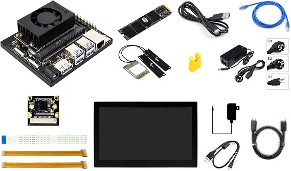Waveshare Jetson Orin NX AI Development Kit for Embedded and Edge Systems 8GB Memory Memory Jetson Orin NX Module Package B (11 Items), with a Free 256 GB NVMe Solid State Drive