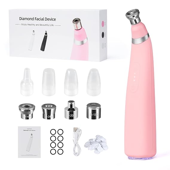 Microdermabrasion Machine, Diamond Professional Dermabrasion Facial Machine | 3 Modes Diamond Microdermabrasion Dermabrasion Machine for Blackhead Removal, Portable Home Travel Microdermabrasion Device