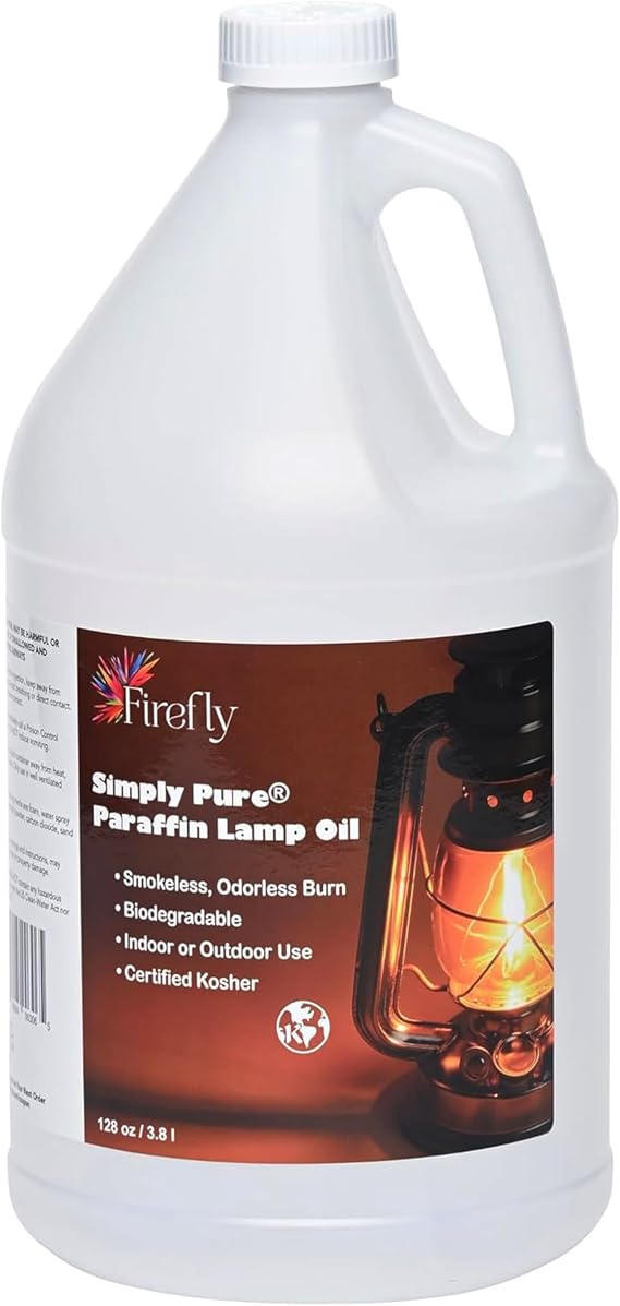 Firefly - Liquid Paraffin Lamp Oil 1 Gallon - Smokeless, Kosher