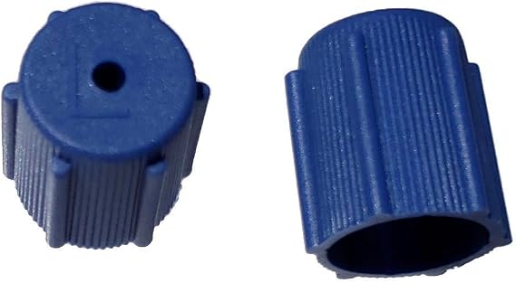 # BAS03036 (25 Count) M8x1.0 Thread Blue Low Side A/C Service Cap Charge Port Valve for Air Conditioning Systems Aftermarket Replacement For MT0063, 59987