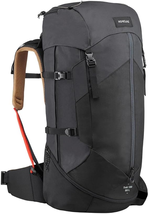 Forclaz Men's Mountain Trekking Rucksack Trek 100 Easyfit 50L - Black