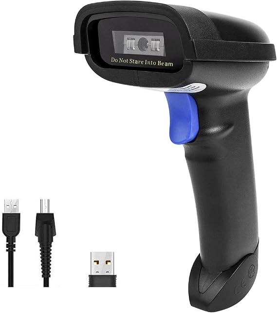 NETUM Bluetooth Barcode Scanner, Support 2.4G Wireless & Bluetooth & Wired | Connect Smart Phone, Tablet, PC, CCD Bar Code Reader Work with Windows, Mac,Android (NT-1228BC)