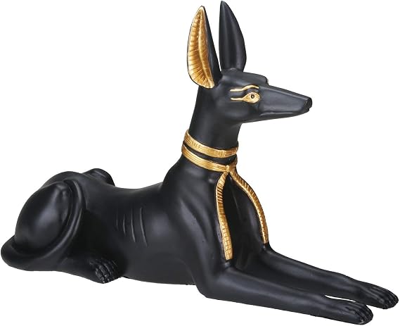 Egyptian Large Sitting Anubis Dog Statue