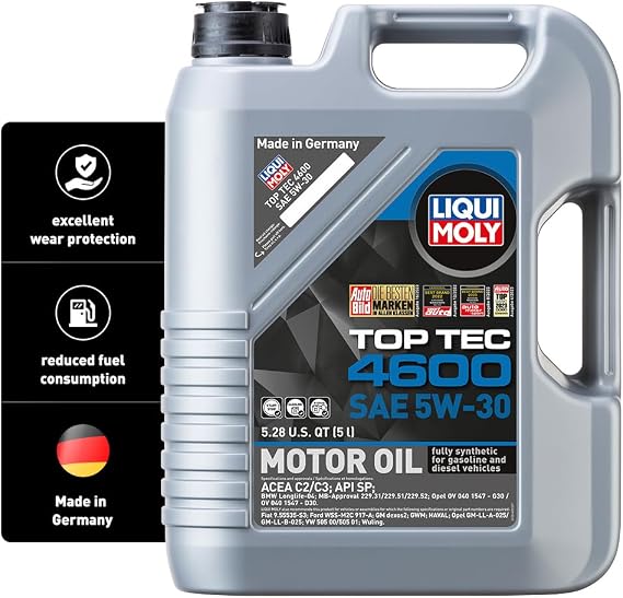 LIQUI MOLY Top Tec 4600 SAE 5W-30 | 5 L | Fully synthetic engine oil | SKU: 20448