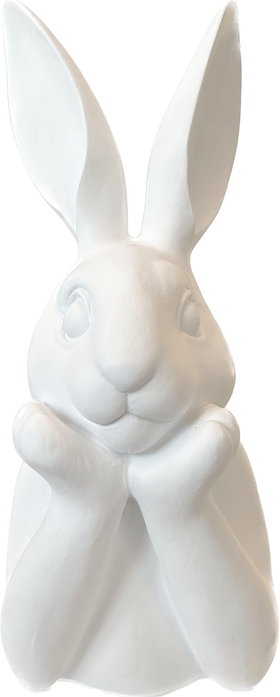 Ben Easter Bunny Bust 25 cm White Matt Shabby Look Easter Decoration