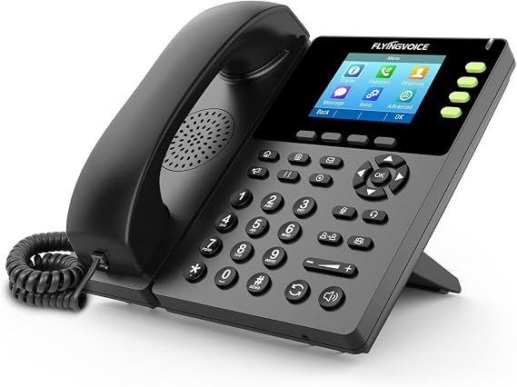 FLYINGVOICE-FIP13G Advanced Business Gigabit Color Screen IP Phone, 2.8-inch Color Screen,USB 2.0 Porta&RJ9 Port, Integrated PoE &2.4G Wi-Fi
