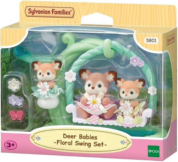 Sylvanian Families 5801 Bebe deer flower swing