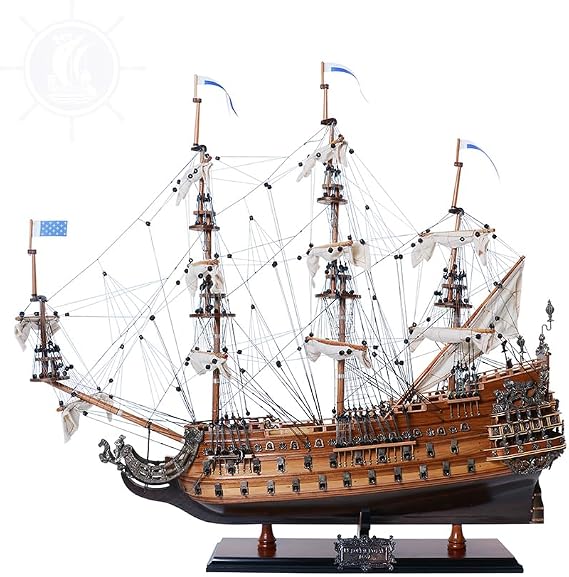 Old Modern Handicrafts Soleil Royal Model Ship - Museum Quality Ship Model for Home & Office - Fully Assembled - 28.0L x 10.0W x 27.0H Inches