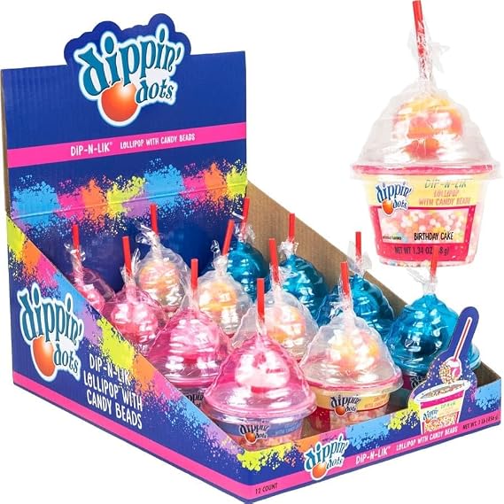 Dippin' Dots Dip-N-Lik Lollipops: 12-Piece Display