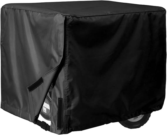 Waterproof Generator Cover with Dustproof Protection, 210D Oxford Fabric, Outdoor Generator Cover for 5000-10000W Generators, Black 97x72x77cm