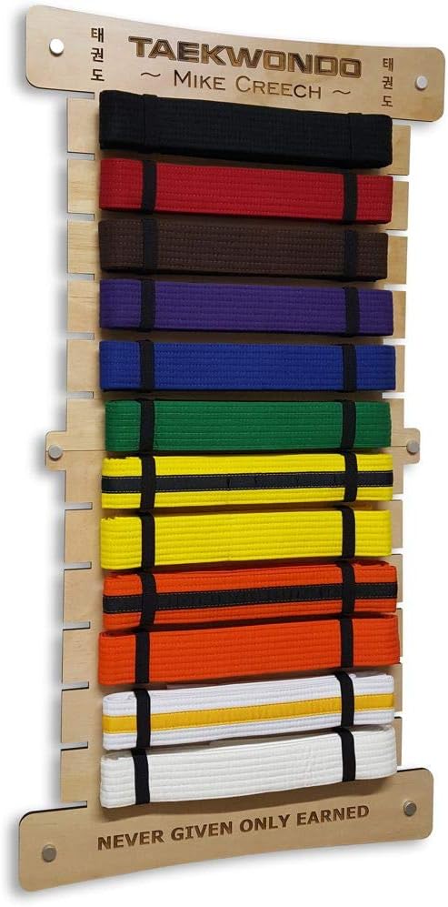 12 Level Taekwondo Belt Display