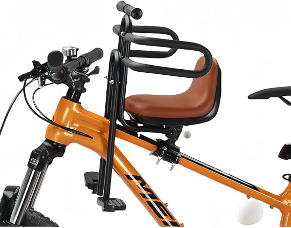 Bicycle Accessories Child Seat Front Mount Child Bike Seat with Footrest, Baby Bicycle Saddle Kids Chair Backrest Accessory, Lightweight and Easy to Carry, Suitable for Children 6 Months to